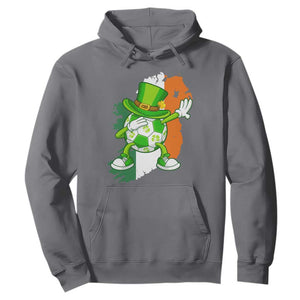 Funny Dabbing Soccer Ball Hoodie St Patricks Day TS12 Charcoal Print Your Wear