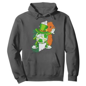 Funny Dabbing Soccer Ball Hoodie St Patricks Day TS12 Dark Heather Print Your Wear