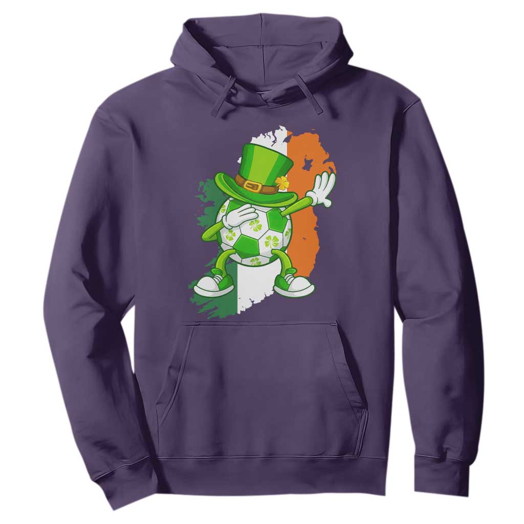 Funny Dabbing Soccer Ball Hoodie St Patricks Day TS12 Purple Print Your Wear