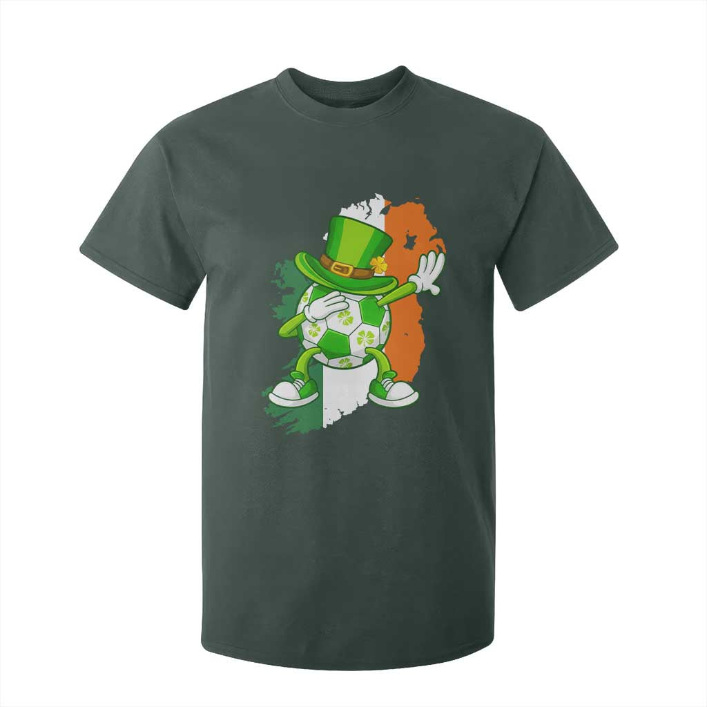 Funny Dabbing Soccer Ball T Shirt For Kid St Patricks Day TS12 Dark Forest Green Print Your Wear