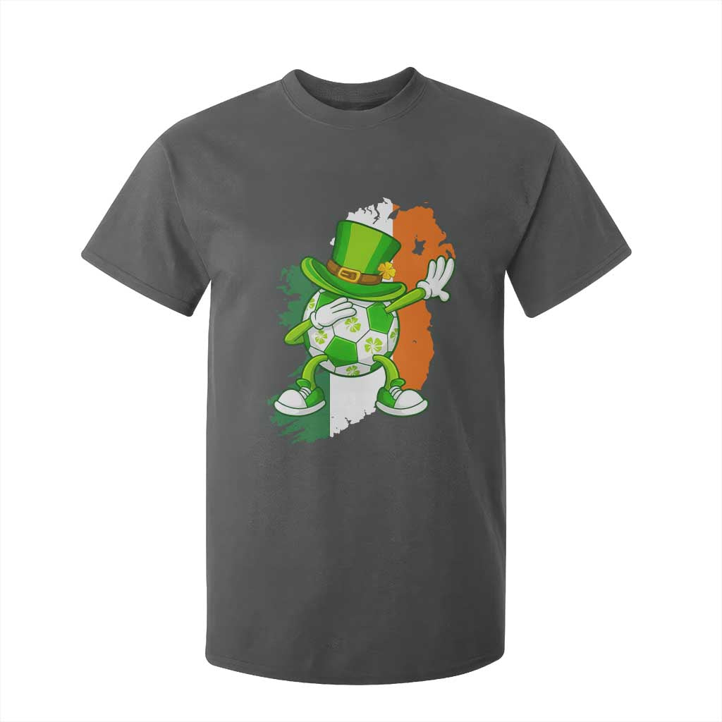 Funny Dabbing Soccer Ball T Shirt For Kid St Patricks Day TS12 Dark Heather Print Your Wear