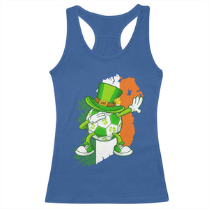 Funny Dabbing Soccer Ball Racerback Tank Top St Patricks Day TS12 Royal Blue Print Your Wear