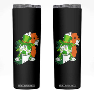 Funny Dabbing Soccer Ball Skinny Tumbler St Patricks Day TS12 Black Print Your Wear