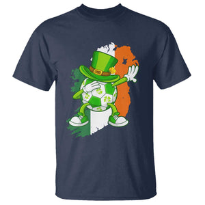 Funny Dabbing Soccer Ball T Shirt St Patricks Day TS12 Navy Print Your Wear