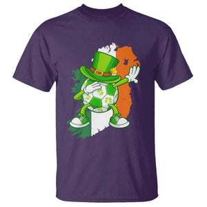 Funny Dabbing Soccer Ball T Shirt St Patricks Day TS12 Purple Print Your Wear