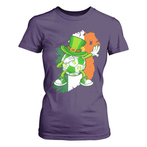 Funny Dabbing Soccer Ball T Shirt For Women St Patricks Day TS12 Purple Print Your Wear