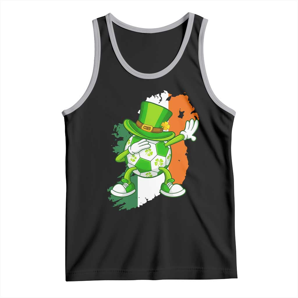 Funny Dabbing Soccer Ball Tank Top St Patricks Day TS12 Black Athletic Heather Print Your Wear