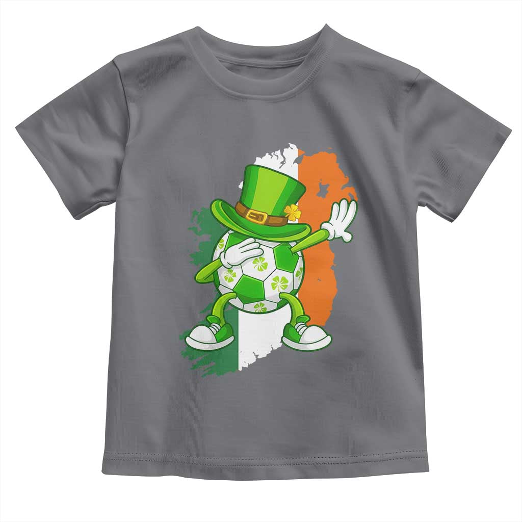 Funny Dabbing Soccer Ball Toddler T Shirt St Patricks Day TS12 Charcoal Print Your Wear