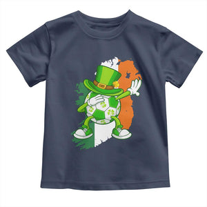 Funny Dabbing Soccer Ball Toddler T Shirt St Patricks Day TS12 Navy Print Your Wear