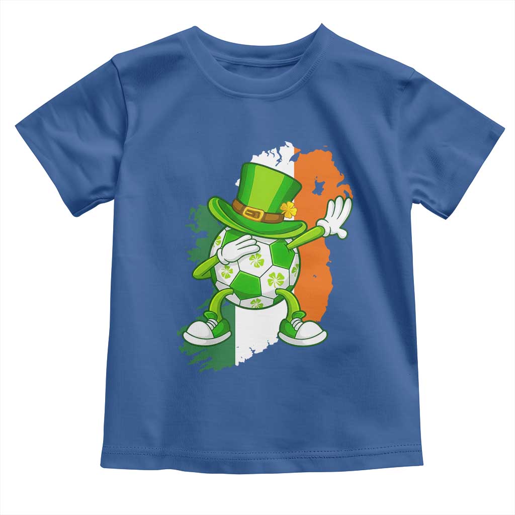 Funny Dabbing Soccer Ball Toddler T Shirt St Patricks Day TS12 Royal Blue Print Your Wear