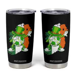 Funny Dabbing Soccer Ball Tumbler Cup St Patricks Day TS12 Black Print Your Wear
