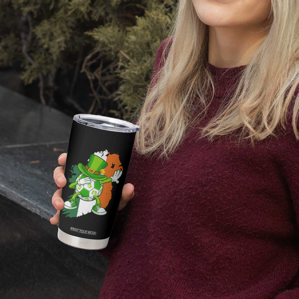 Funny Dabbing Soccer Ball Tumbler Cup St Patricks Day TS12 Print Your Wear