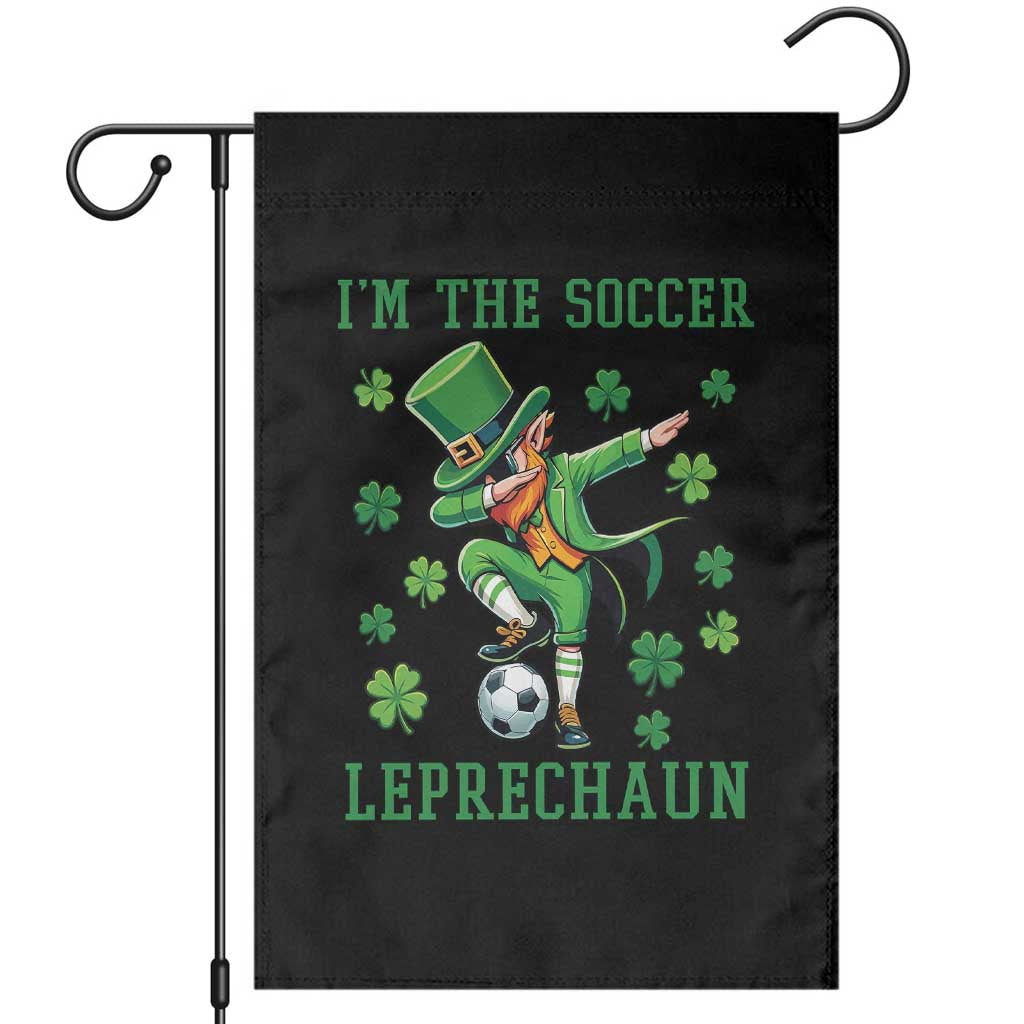 I Am The Soccer Leprechaun Garden Flag Funny Irish Soccer TS12 Black Print Your Wear