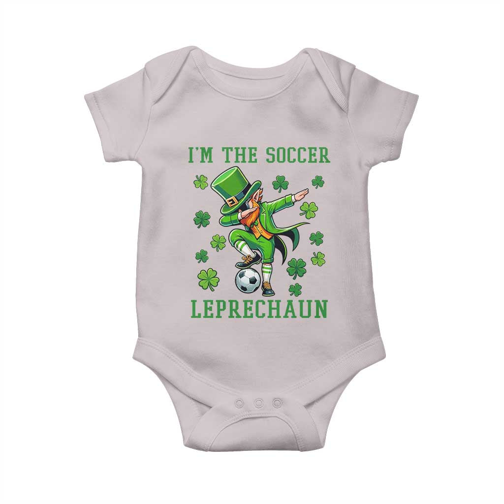 I Am The Soccer Leprechaun Baby Onesie Funny Irish Soccer TS12 Ice Gray Print Your Wear