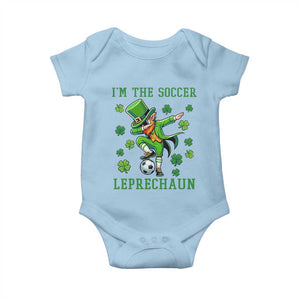 I Am The Soccer Leprechaun Baby Onesie Funny Irish Soccer TS12 Light Blue Print Your Wear