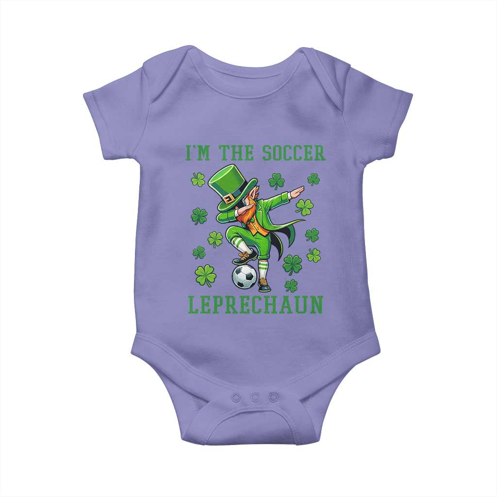 I Am The Soccer Leprechaun Baby Onesie Funny Irish Soccer TS12 Violet Print Your Wear