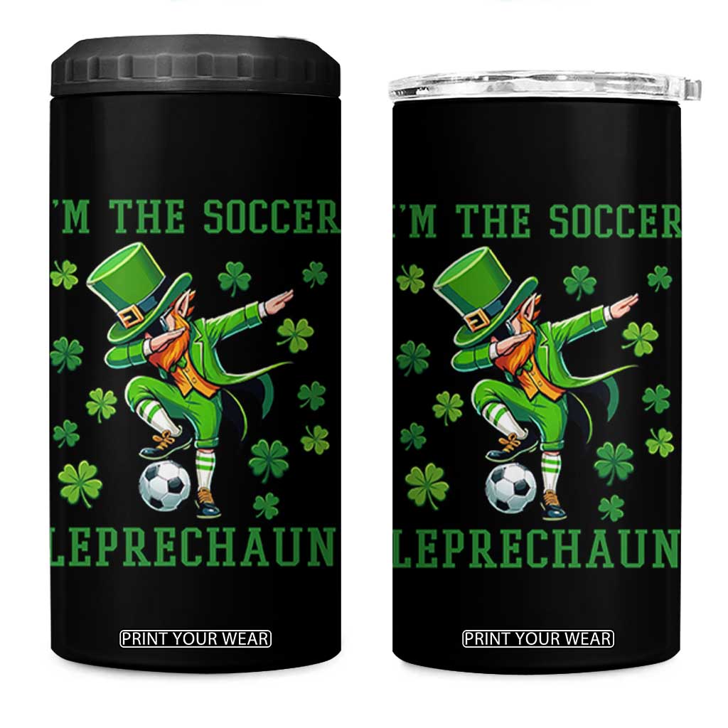 I Am The Soccer Leprechaun 4 in 1 Can Cooler Tumbler Funny Irish Soccer TS12 One Size: 16 oz Black Print Your Wear