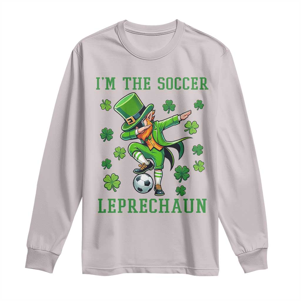 I Am The Soccer Leprechaun Long Sleeve Shirt Funny Irish Soccer TS12 Ice Gray Print Your Wear