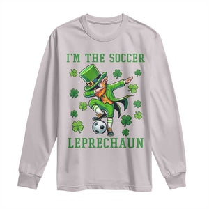 I Am The Soccer Leprechaun Long Sleeve Shirt Funny Irish Soccer TS12 Ice Gray Print Your Wear