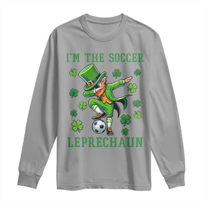 I Am The Soccer Leprechaun Long Sleeve Shirt Funny Irish Soccer TS12 Sport Gray Print Your Wear