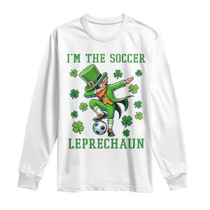 I Am The Soccer Leprechaun Long Sleeve Shirt Funny Irish Soccer TS12 White Print Your Wear