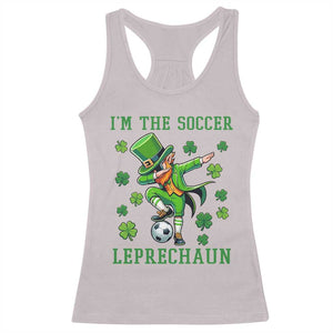 I Am The Soccer Leprechaun Racerback Tank Top Funny Irish Soccer TS12 Ice Gray Print Your Wear