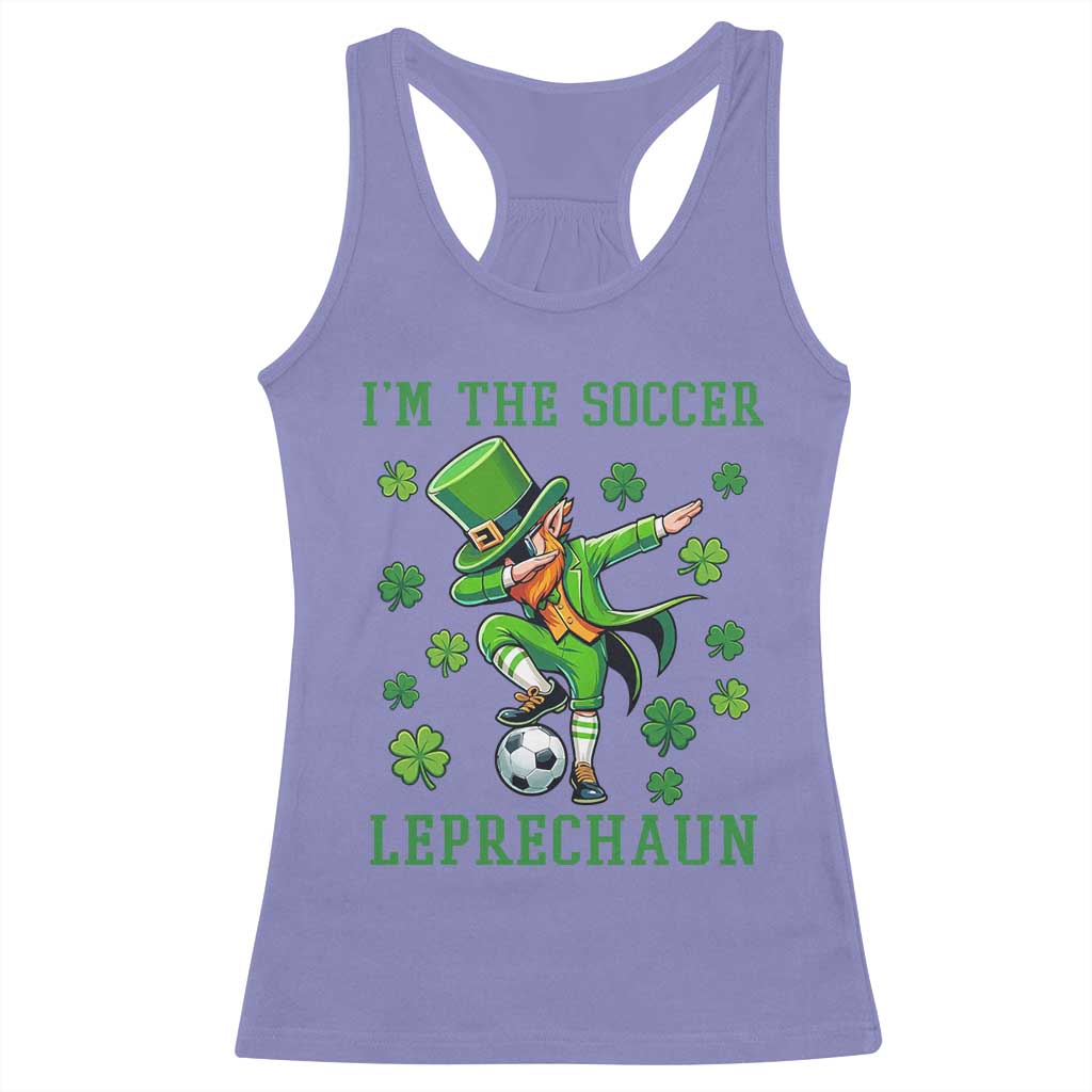 I Am The Soccer Leprechaun Racerback Tank Top Funny Irish Soccer TS12 Violet Print Your Wear