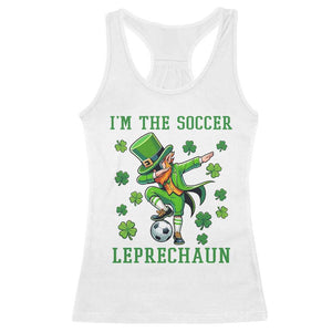 I Am The Soccer Leprechaun Racerback Tank Top Funny Irish Soccer TS12 White Print Your Wear