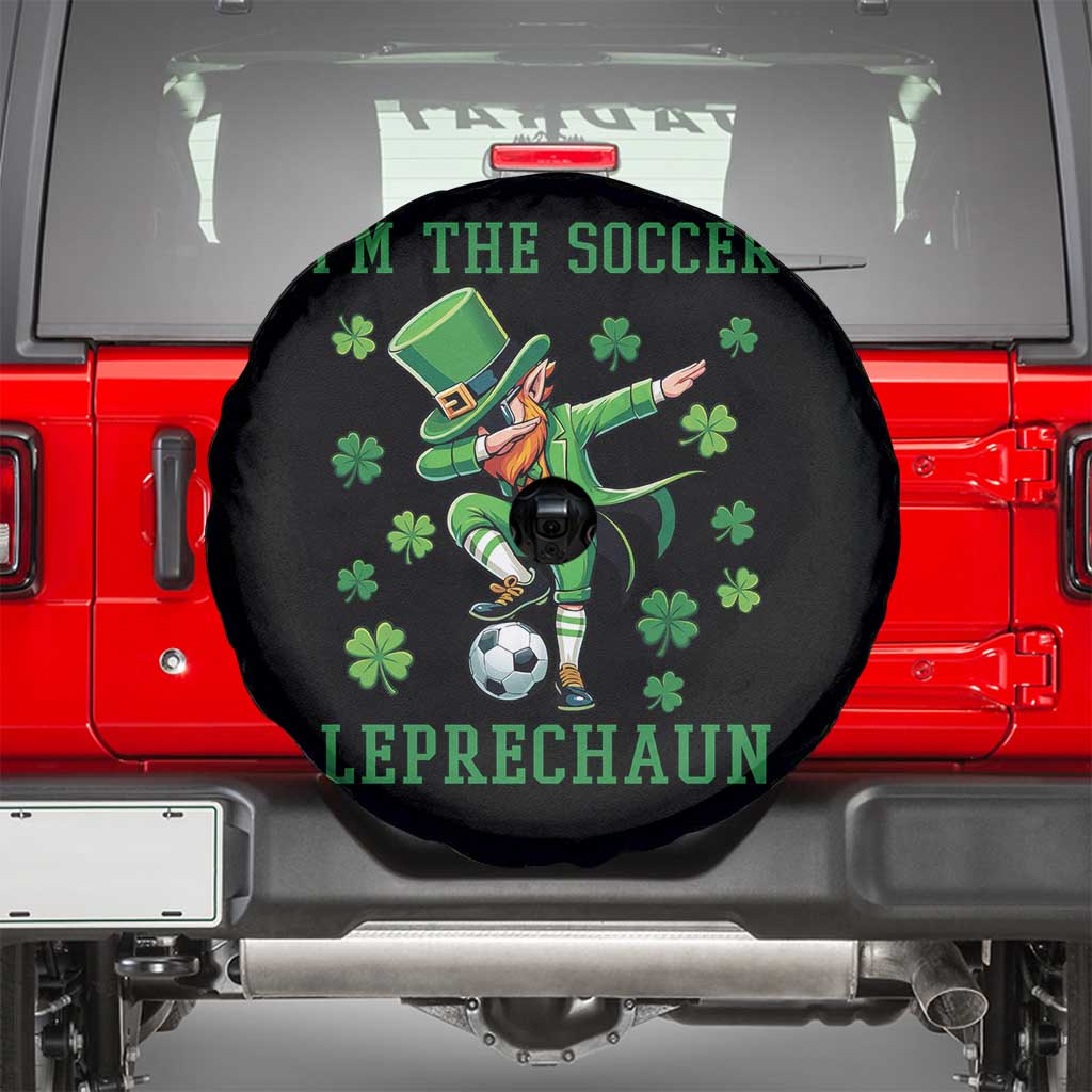 I Am The Soccer Leprechaun Spare Tire Cover Funny Irish Soccer TS12 Black Print Your Wear