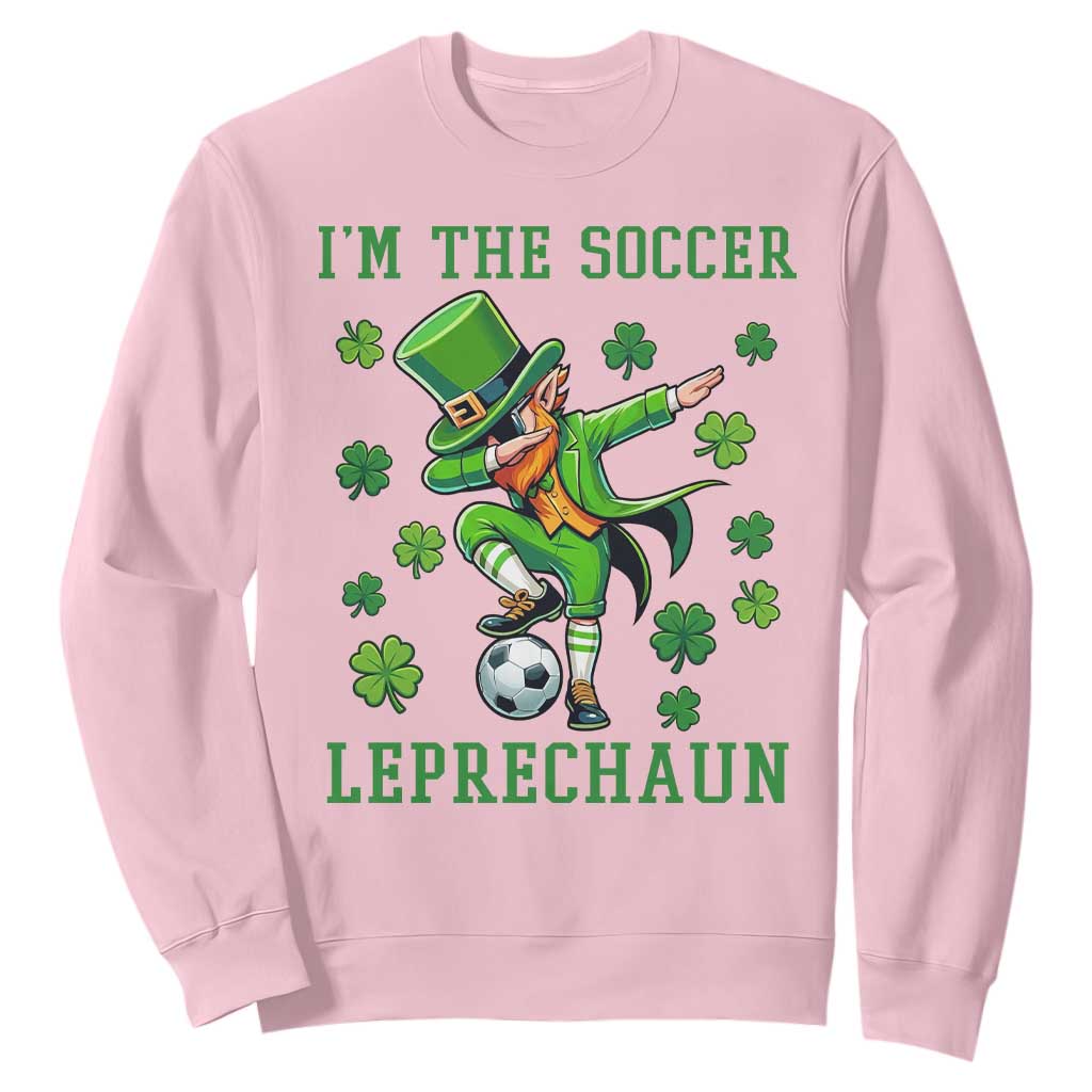 I Am The Soccer Leprechaun Sweatshirt Funny Irish Soccer TS12 Light Pink Print Your Wear
