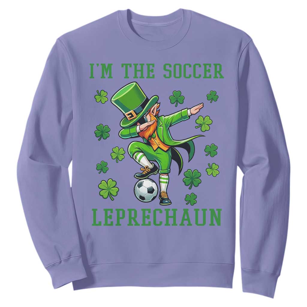 I Am The Soccer Leprechaun Sweatshirt Funny Irish Soccer TS12 Violet Print Your Wear