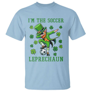 I Am The Soccer Leprechaun T Shirt Funny Irish Soccer TS12 Light Blue Print Your Wear