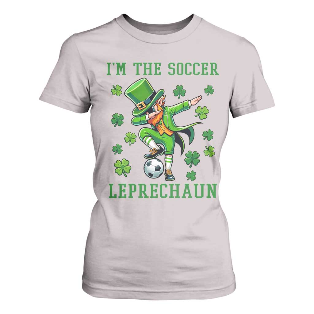 I Am The Soccer Leprechaun T Shirt For Women Funny Irish Soccer TS12 Ice Gray Print Your Wear