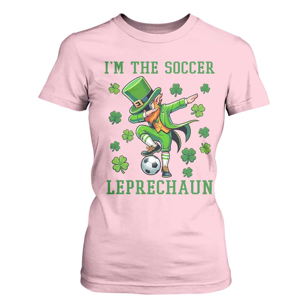 I Am The Soccer Leprechaun T Shirt For Women Funny Irish Soccer TS12 Light Pink Print Your Wear
