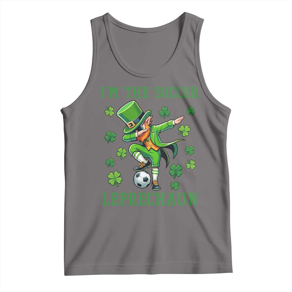 I Am The Soccer Leprechaun Tank Top Funny Irish Soccer TS12 Deep Heather Print Your Wear