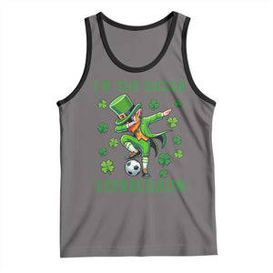 I Am The Soccer Leprechaun Tank Top Funny Irish Soccer TS12 Deep Heather Black Print Your Wear