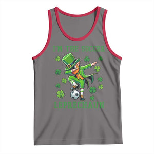 I Am The Soccer Leprechaun Tank Top Funny Irish Soccer TS12 Deep Heather Red Print Your Wear