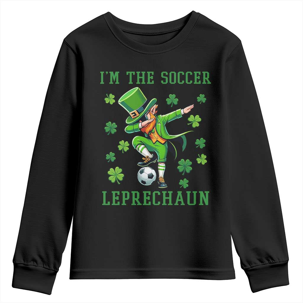 I Am The Soccer Leprechaun Youth Sweatshirt Funny Irish Soccer TS12 Black Print Your Wear