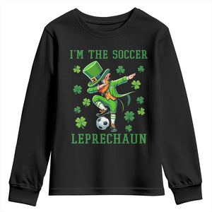 I Am The Soccer Leprechaun Youth Sweatshirt Funny Irish Soccer TS12 Black Print Your Wear