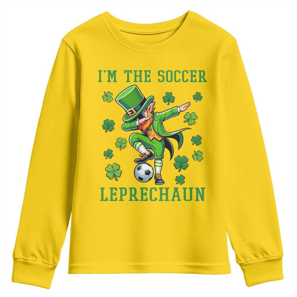 I Am The Soccer Leprechaun Youth Sweatshirt Funny Irish Soccer TS12 Daisy Print Your Wear
