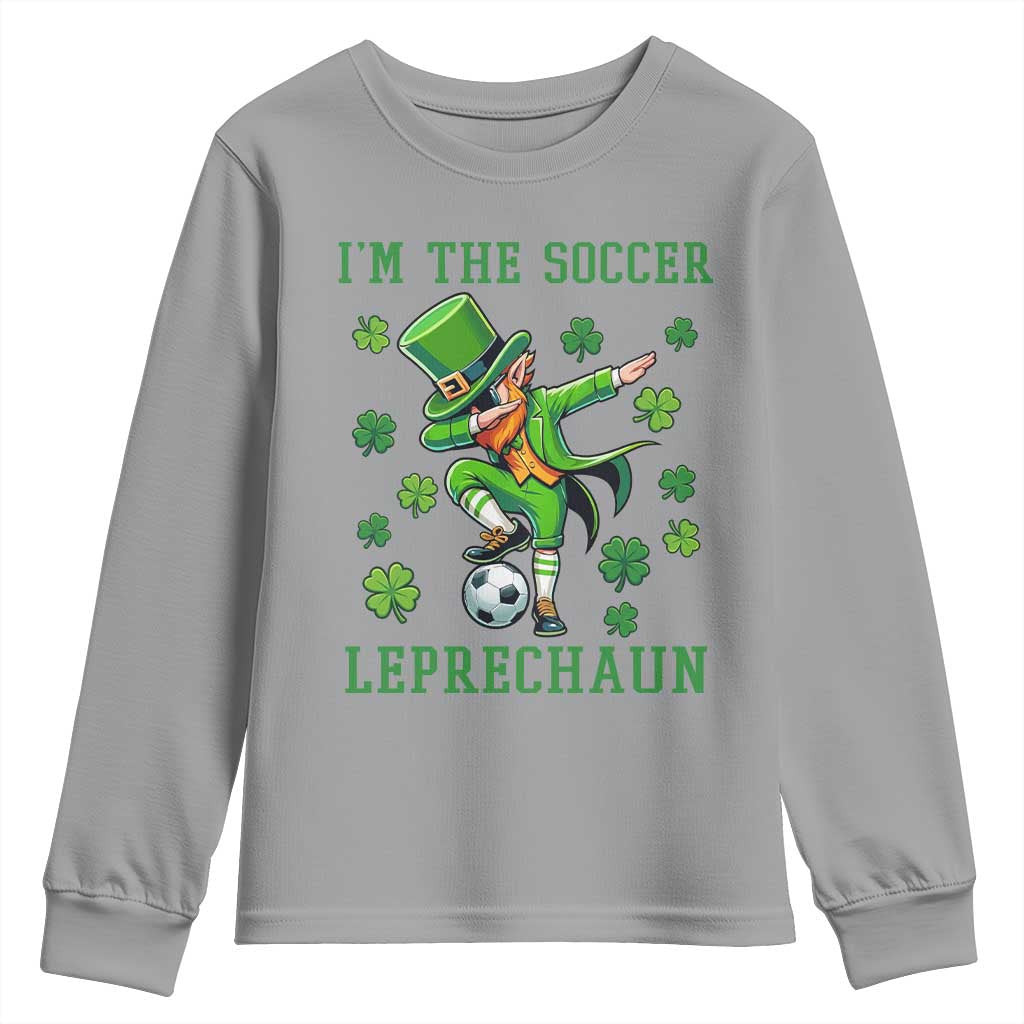 I Am The Soccer Leprechaun Youth Sweatshirt Funny Irish Soccer TS12 Sport Gray Print Your Wear