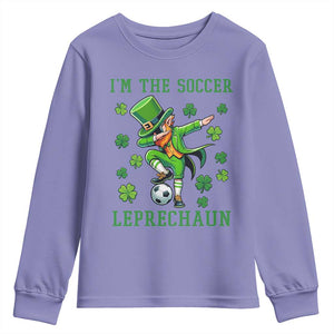 I Am The Soccer Leprechaun Youth Sweatshirt Funny Irish Soccer TS12 Violet Print Your Wear