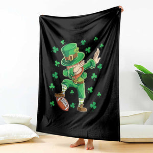 Dabbing Leprechaun Football St Patricks Day Boys Men Sports T-Shirt Throw Blanket TS12 Print Your Wear