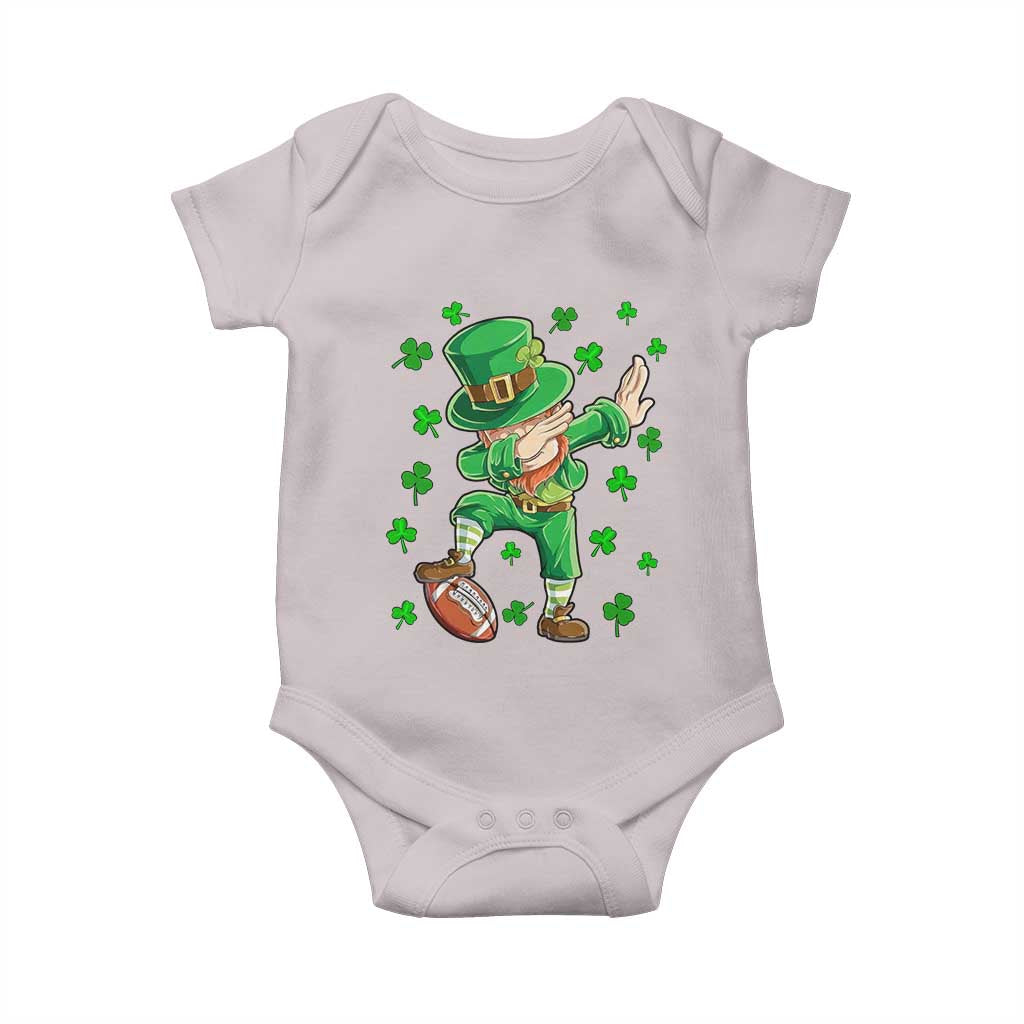 Dabbing Leprechaun Football St Patricks Day Boys Men Sports T-Shirt Baby Onesie TS12 Ice Gray Print Your Wear