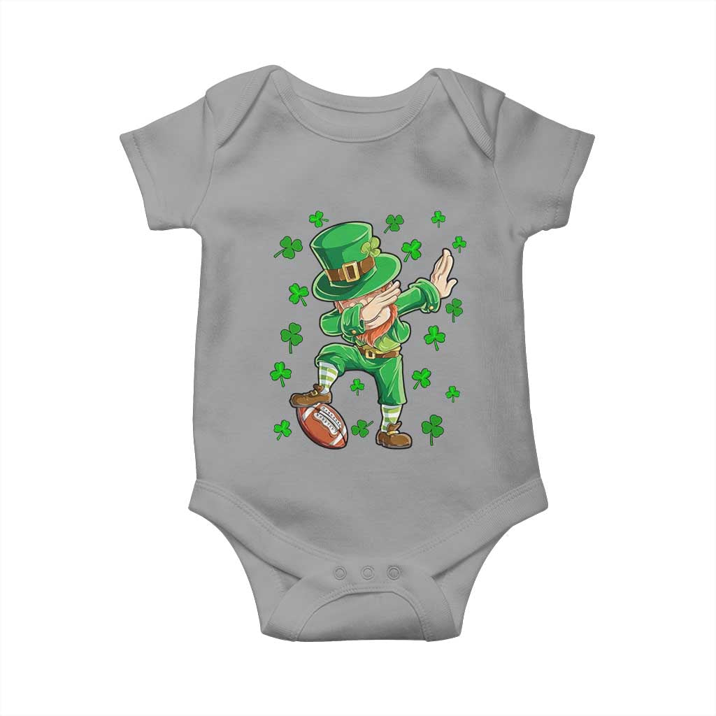 Dabbing Leprechaun Football St Patricks Day Boys Men Sports T-Shirt Baby Onesie TS12 Sport Gray Print Your Wear