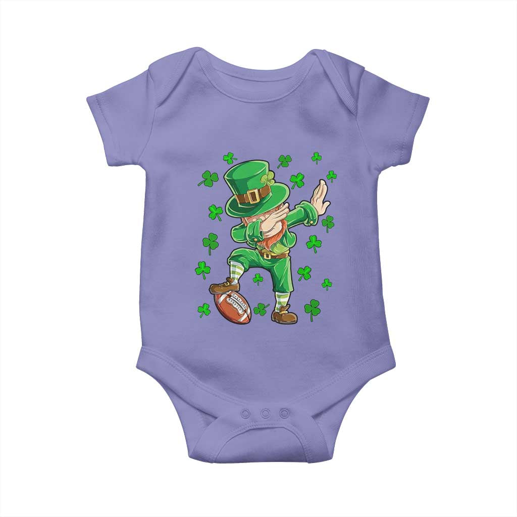 Dabbing Leprechaun Football St Patricks Day Boys Men Sports T-Shirt Baby Onesie TS12 Violet Print Your Wear