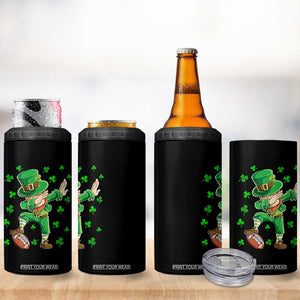 Dabbing Leprechaun Football St Patricks Day Boys Men Sports T-Shirt 4 in 1 Can Cooler Tumbler TS12 Print Your Wear