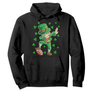 Dabbing Leprechaun Football St Patricks Day Boys Men Sports T-Shirt Hoodie TS12 Black Print Your Wear
