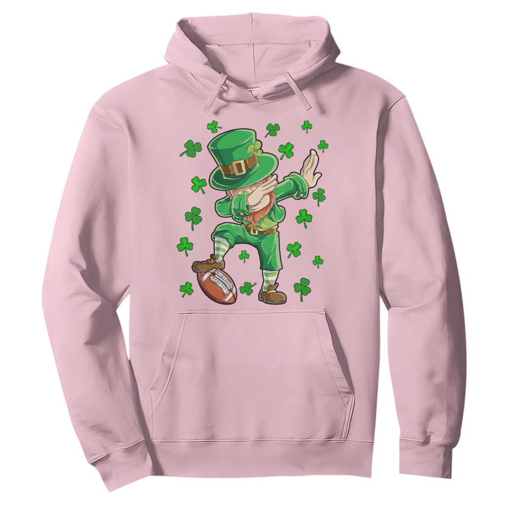 Dabbing Leprechaun Football St Patricks Day Boys Men Sports T-Shirt Hoodie TS12 Light Pink Print Your Wear