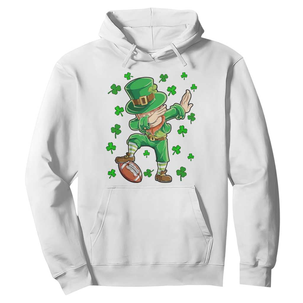 Dabbing Leprechaun Football St Patricks Day Boys Men Sports T-Shirt Hoodie TS12 White Print Your Wear